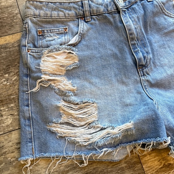 Topshop Moto Mom Denim Shorts - Size US 12 - Picture 3 of 6